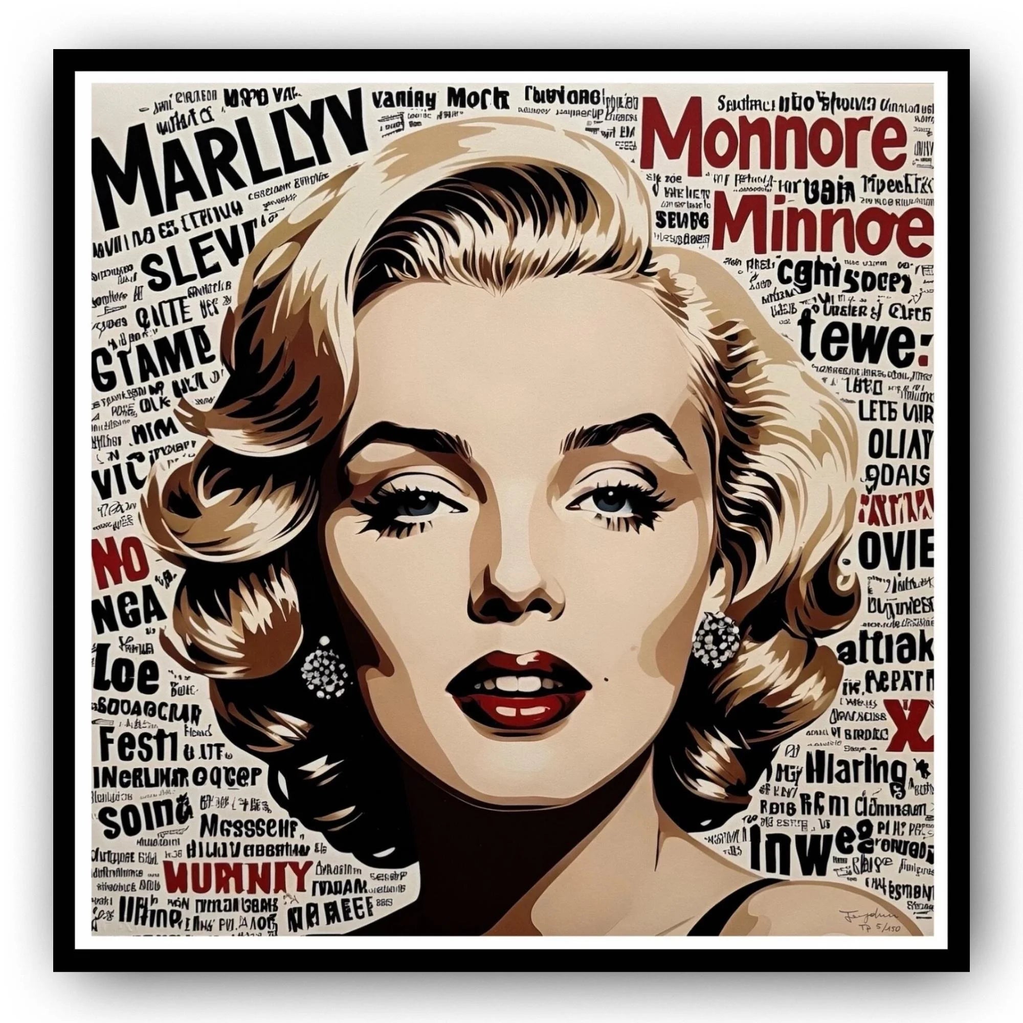 Modern Pop Art portrait of Marilyn Monroe